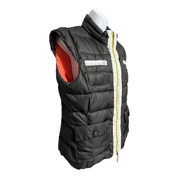 Eva & Claudi Quilted Down Filled Feather Puffer Vest Large Black Zip Up Large - Picture 4 of 12
